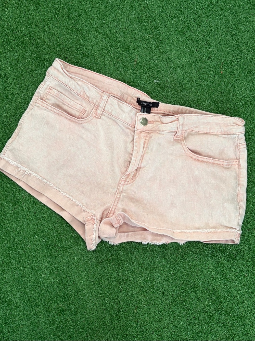 Forever 21 Soft Pink Denim Cutoff Shorts